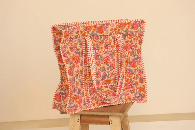 Sunset Bloom Quilted Tote